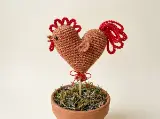 Rooster on a Stick Crochet Pattern, Amigurumi Lollipop Rooster PDF, Easy Farmhouse Chicken Cake Topper, Digital Download Crochet Tutorial for Beginners — photo 2