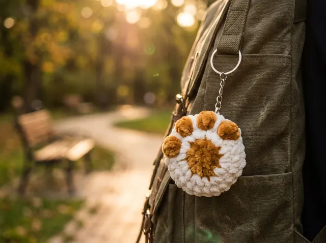Paw Print Keychain Amigurumi Crochet Pattern