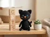 Smiling Kitten Amigurumi Crochet Pattern PDF, Easy Beginner Cat Stuffed Animal, Jointed Amigurumi Kitten Sewing Pattern Instant Download — photo 4