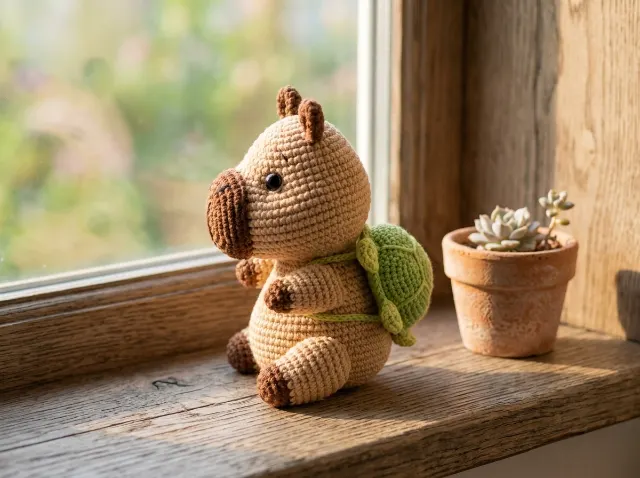 Capybara Amigurumi Crochet Pattern PDF  — lifestyle photo