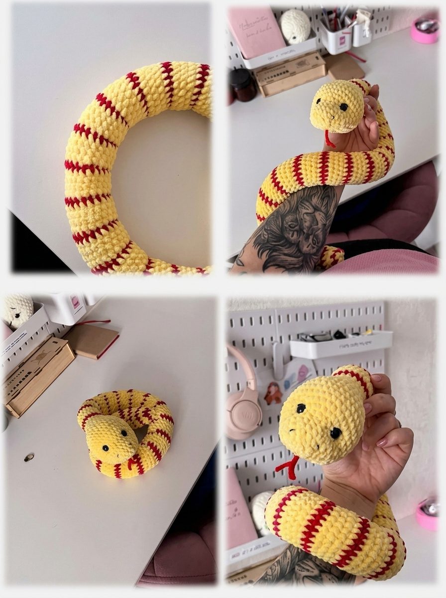 Amigurumi Snake Crochet Pattern PDF  — lifestyle photo
