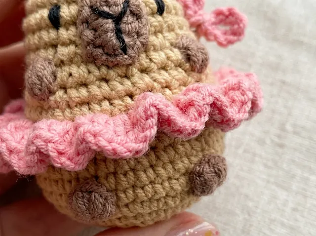 Capybara in a Skirt Amigurumi Crochet Pattern — lifestyle photo