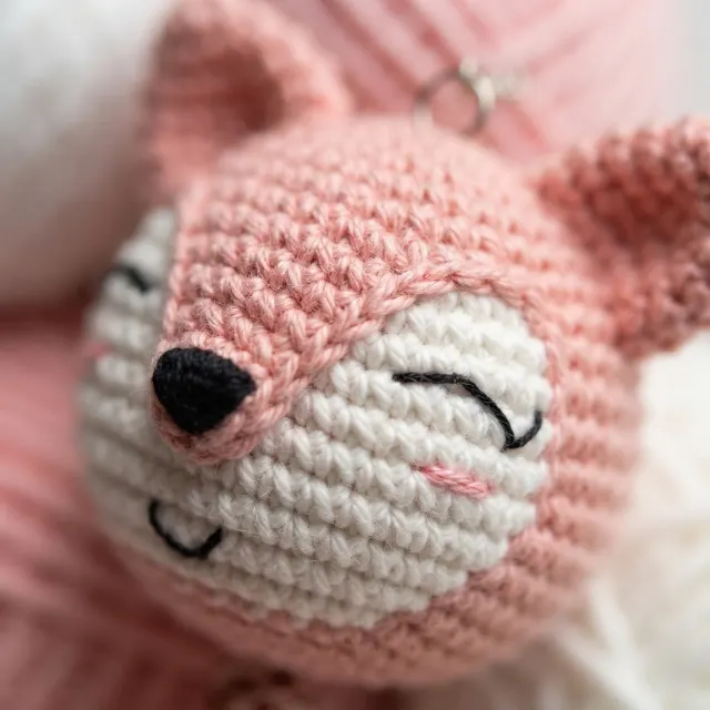 Fox Amigurumi Keychain Crochet Pattern PDF  — lifestyle photo