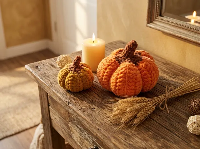 Crochet Pumpkin Amigurumi Pattern PDF  — lifestyle photo