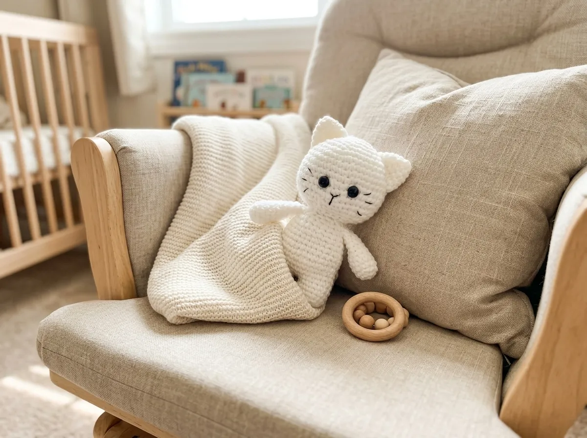 White Kitten Crochet Amigurumi Pattern PDF