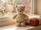 Teddy Bear Amigurumi Crochet Pattern, Hand Crocheted Plush Bear Cub, Nursery Baby Shower Gift, Intermediate PDF Pattern Instant Download — photo 1