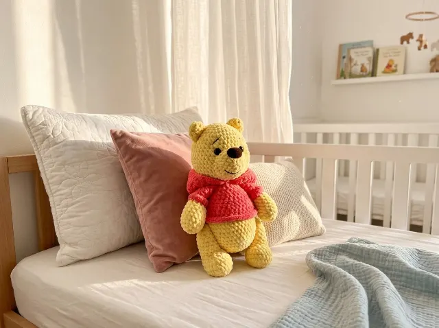 Yellow Teddy Bear Amigurumi Crochet Pattern PDF  — lifestyle photo