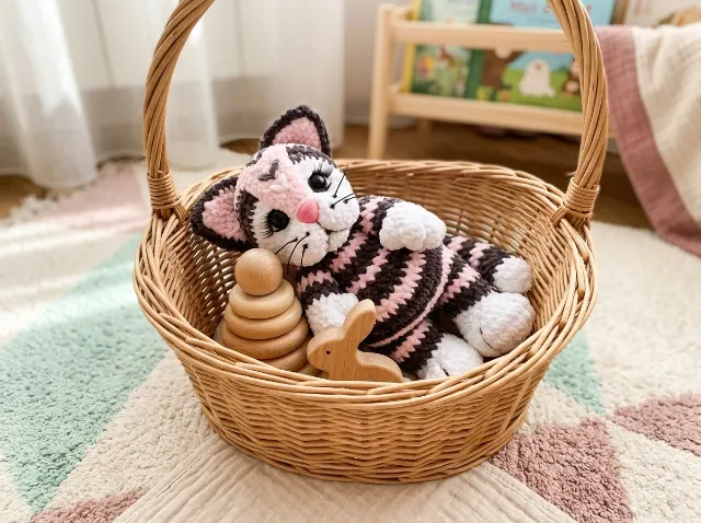 Tiger Cub and Cat Amigurumi Crochet Pattern PDF al Duo — lifestyle photo
