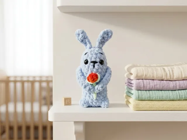 Bunny with Flower Amigurumi Crochet Pattern — lifestyle photo