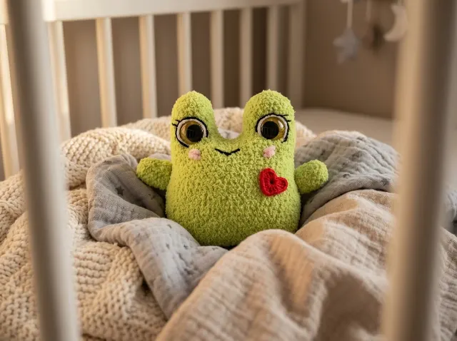 Frog with Heart Amigurumi Crochet Pattern — lifestyle photo