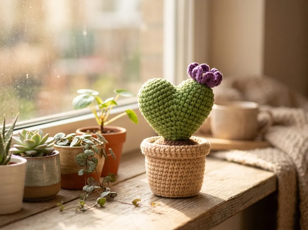 Heart Cactus Crochet Pattern
