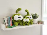 Green Monster Amigurumi Crochet Pattern, Big and Little Round Toy Family Set, Cute Plush Nursery Decor Baby Kids Gift, PDF Instant Download — photo 1