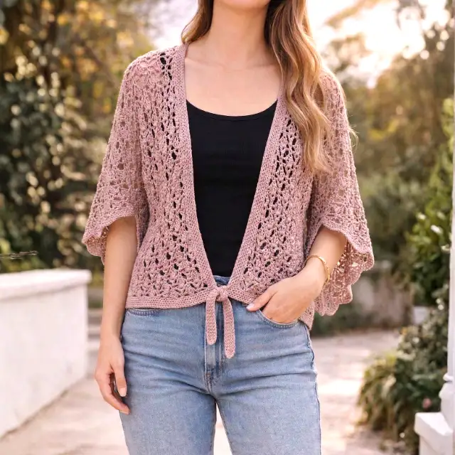 Boho Lacy Crochet Cardigan Pattern