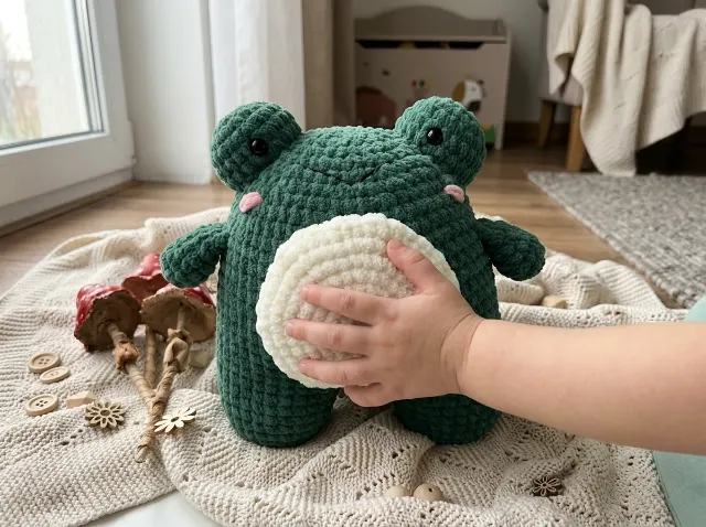 Chubby Frog Amigurumi Crochet Pattern PDF — lifestyle photo