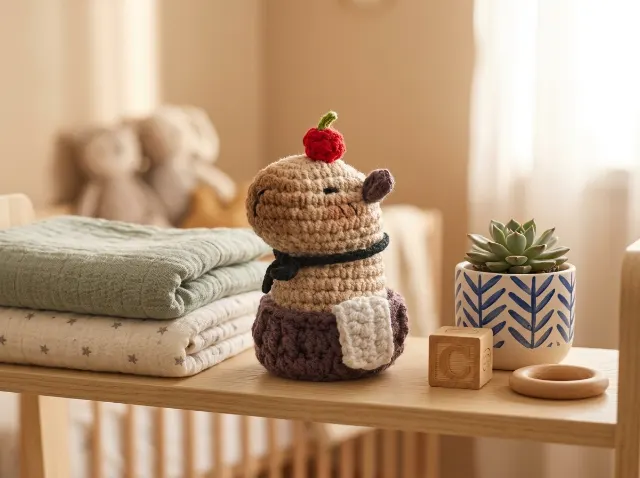 Capybara in a Bathtub Amigurumi Crochet Pattern — lifestyle photo