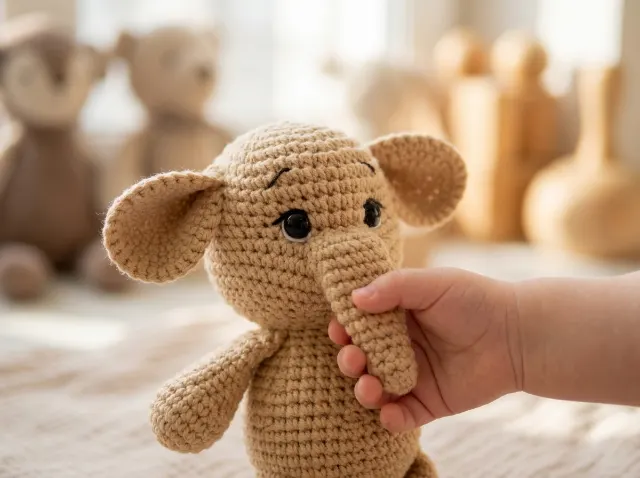 Elephant Amigurumi Crochet Pattern PDF  — lifestyle photo