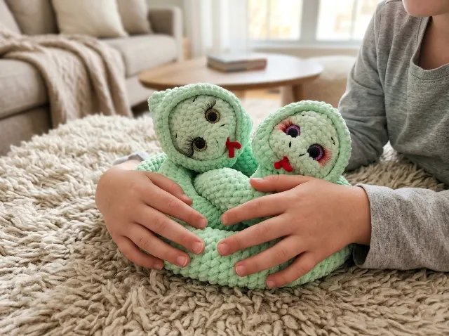 Hooded Snake Amigurumi Crochet Pattern PDF — lifestyle photo