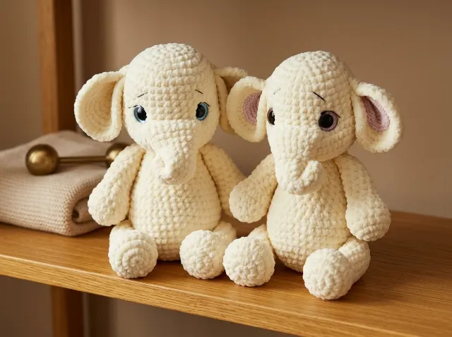 Baby Elephant Boy & Girl Set Amigurumi Crochet Pattern — lifestyle photo