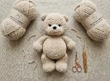 Teddy Bear Amigurumi Crochet Pattern, Hand Crocheted Plush Bear Cub, Nursery Baby Shower Gift, Intermediate PDF Pattern Instant Download — photo 2