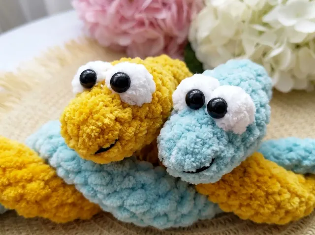 Spring Snake Amigurumi Crochet Pattern PDF  — lifestyle photo