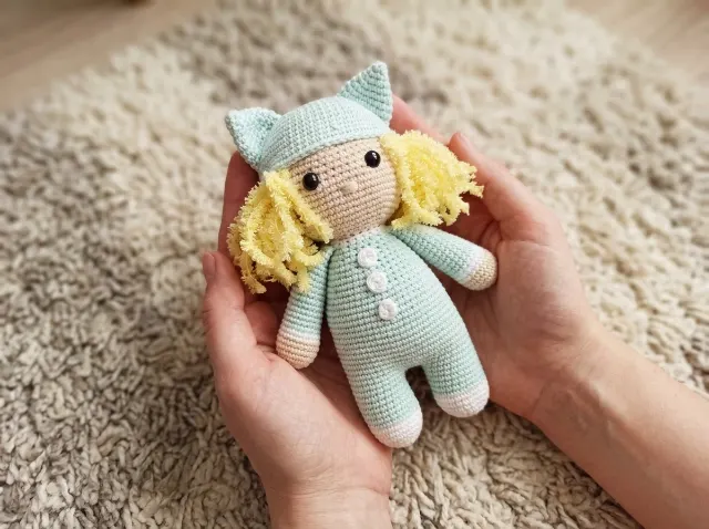 Kitten and Bunny Doll Amigurumi Crochet Pattern PDF — lifestyle photo
